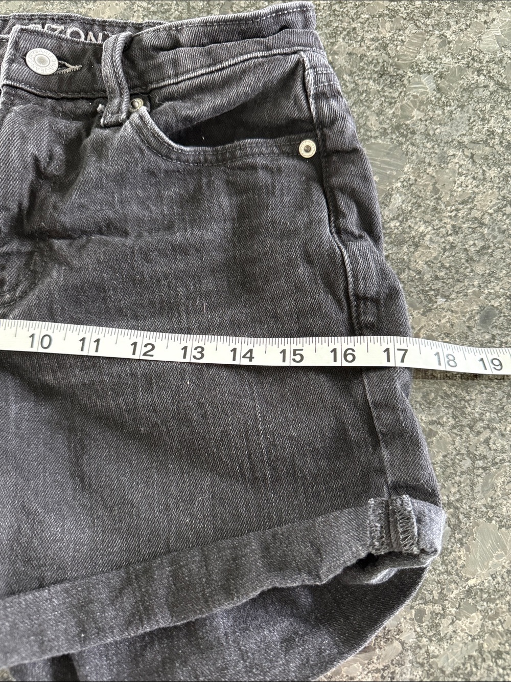 Arizona Jean Company Black Rolled-Hem High Rise MIDI Denim Shorts - Women's - Picture 5 of 7